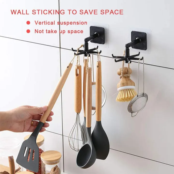 6%20Hooks%20Kitchen%20Storage%20Rack%20360%20Degrees%20Rotating%20Hook%20Self%20Adhesive%20Kitchen%20Hooks%20Bathroom%20Hanger%20Shelf%20Hanging%20Rack%20Organizer%20-%20Image%202
