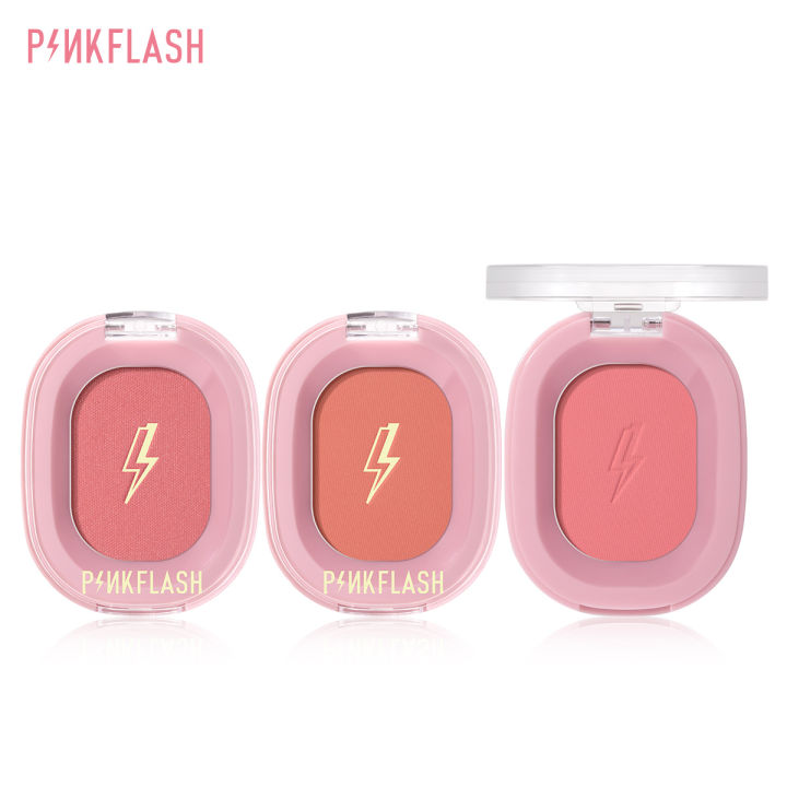 BataBata PINKFLASH Makeup Blush Matte Sun-Finish Long Lasting Face Blusher Contour Powder Beauty Peach Pink Korean Makeup Blush
