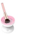 Electric Makeup Brush Cleaner Newest Design (White+Pink). 