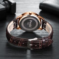 POSHI Fashion Quartz Business Simple Leather Casual Waterproof Watches for Men luxury New brand Wrist watch. 