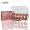 Miss Rose 10 Color Makeup Blush Palette. 