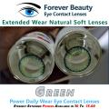Green Eyesight Extended Power Contact Lenses Cosmetic Colored Eye Contact Lenses Forever Beauty / Disposable Lenses / Lense, Eye Lense / Color Lense / Eye Lenses For Girls Women Men. 