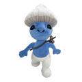 New 25cm Anime Smurf Cat Plush Animals Blue Elf Cat Plush Toy Funny Popular Home Sofa Cushion Dolls Children Birthday Xmas gifts Left Bank. 