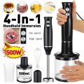 500W Electric Stick Hand Blender 4 in 1 Handheld Mixer 700ml Stainless Steel Blade Vegetable Meat Immersion Egg Whisk Juicer Set. 