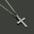 Hip Hop Alloy Gold Cross Pendant Necklace Religious Jewish Men Cuban Chain Fashion Pendant Accessories. 