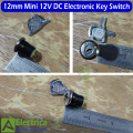 2/5 pcs Stainless Steel Electronic Key Switch ON OFF ON Lock 12mm Power Switch 12*21mm 3 PIN 2 Keys by electrica. 