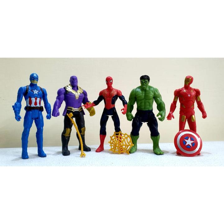 Avengers%20Endgame%20Action%20Figures%20Super%20Heroes%20Spiderman%20Hulk%20Iron%20Man%20Hulk%20Captain%20America-%205%20Figures%20-%20Image%203