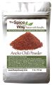 The Spice Way Premium Ancho Chile - Pure chili powder ( 113g) made from pure dried peppers with no additives, no agents. resealable bag. 