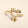 D Ring Shape Pure Brass Carabiners Clips Keychain Hook Spring Snap Loop Indoor Outdoor Tools for Backpack Camping Hiking. 