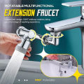 High Quality Stainless Steel Rotating Sink Faucet Tap 360 degree , 2 Modes Universal Rotating 1080 degrees Water Faucet Tap , Kitchen Bathroom ABS Robotic Arm Faucet, 1080° Swivel Faucet Extender. 