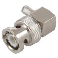 BNC Male Plug Right Angle Crimp for RG58 RG400 RFC195 RF Coax Adapter connector,silver. 