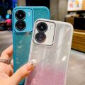 AnDyH Phone Case for Vivo Y02S Y16 Y35 Y56 5G High End Flash Powder Gradient Transparent All Inclusive Camera Protection Casing. 