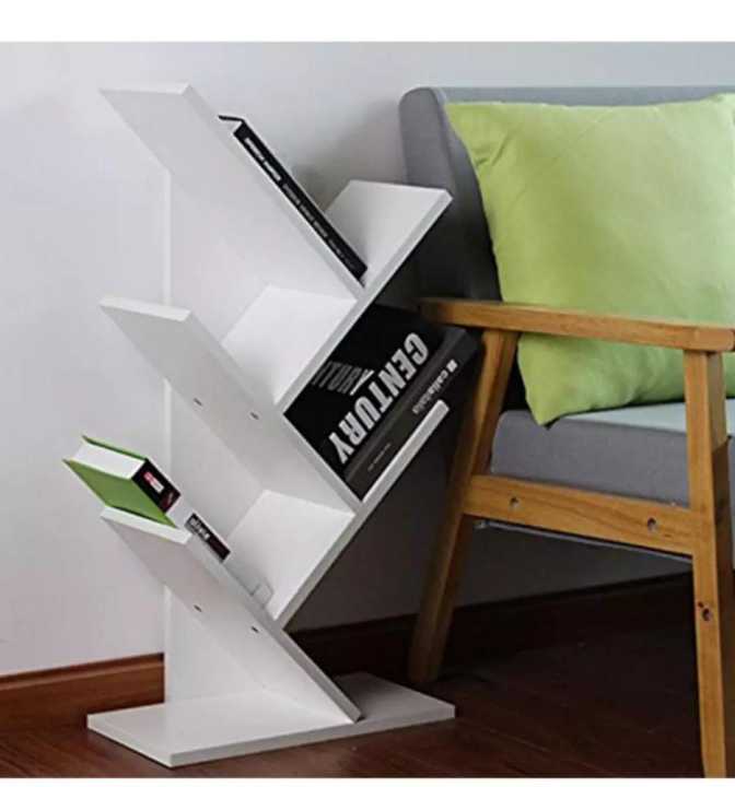 Mini Wooden Tree Shape Book Rack in white Color | Daraz.pk