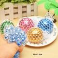 PACK 1/2/4 Pcs- Squeeze Mesh Ball- Glitter Squeeze Grape Ball Water Ball Venting Toys for Adults and Children-  Grape Balls Squeeze Grape Ball. 