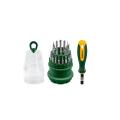 JADEVER 31-In-1 Precision Screwdriver Set JDSS1J31 | 1 pcs two color soft handle | 30 pcs 4X28mm bits. 