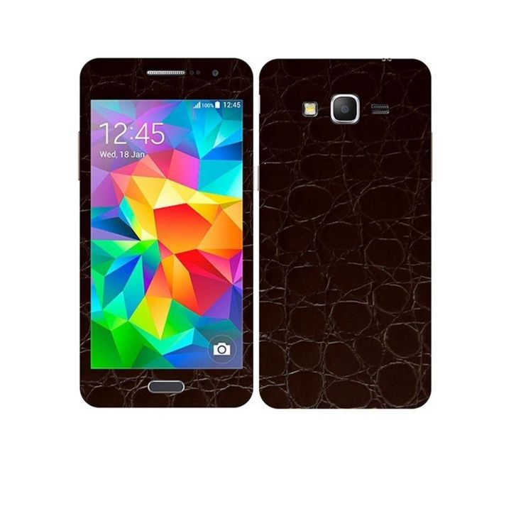Samsung Galaxy Grand Prime Crocodile Leather Texture Mobile Skin - Brown