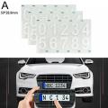 3pcs Nanofilm License Plate Sticker Waterproof Invisible Digital Sticker Reflective Digital Number Label Car Decorative Supplies. 