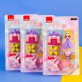 Fancy Barbie , Unicorn and Fairy Erasers Set , 10 Different Pieces for Kids , Barbie, Castle, ring and flying dragon , Unicorn Erasars , Fairy Girl Erasors , Doll ,  Rubbers Buy2Enjoy. 