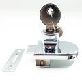 Single glass showcase door lock with 3 keys. 
