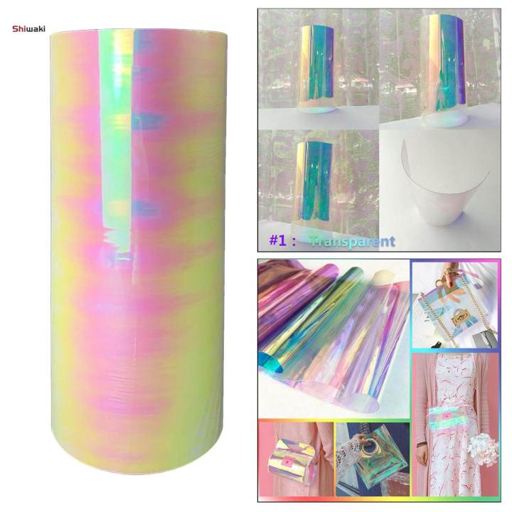 Permanent Glossy Rainbow Film Holographic Vinyl for Package Bow Applique DIY