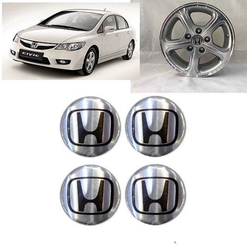 4PCS 65mm Honda Civic Reborn Car Wheel Center Hub Caps ABS Material Car Rims Cover Hubcaps Autostyling Accessories