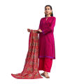 Maahru - Unstitched fabric for women - 2 Piece (Blended Lawn) - Fuchsia Dream. 