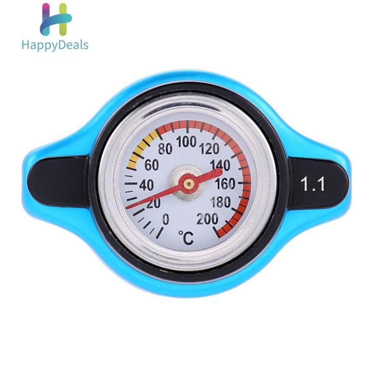 { Festival}Universal Small Head Car Radiator Cap Cover Water Temperature Meter Thermostatic Gauge (1.1Bar)