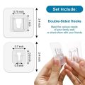3 Pair Double sided adhesive wall hook , Wall Hooks , Double Wall Hooks , Suction Hook , stick hook , Wall-Sticking Hooks Without Punching and Nails, Hooks for Bathroom and Kitchen.. 