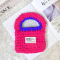 bag shopping handbag for girlfriend Creative handmade woven wool shoulder bag colorful knitted underarm. 