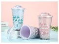 Glitter Sipper Bottle with Straw, Sipper Glass Tumbler, Glitter Sipper Bottle, Water Bottle(Multicolor)-Pack Of (1). 