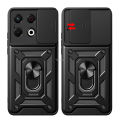 Vantime for Tecno Spark 30 Pro 4G Case Hard Sliding Lens Protect Stand Holder Back Cover. 