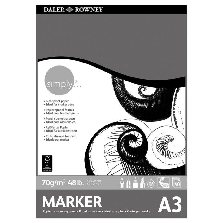 Simply Daler Rowney Marker Paper Pad A3