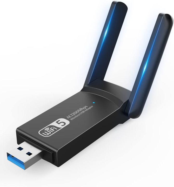 Wifi dongle, ElecMoga 1200Mbps USB WI-FI Adapter Dual Band 5.8GHz / 2.4Ghz Mini Wireless Network Support PC Desktop Laptop Tablet, Compatible with Windows XP/Vista/7/8/10 Maç OS X 10