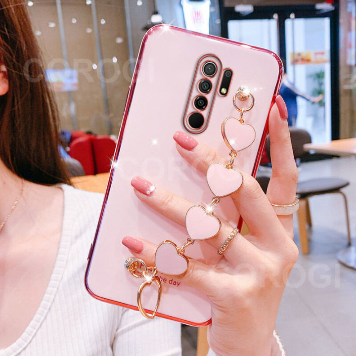 Maitus%20for%20Xiaomi%20Redmi%209%20Back%20Cover%20with%20Love%20Heart%20Bracelet%20Fashion%20Chain%20Plating%20Shiny%20Bling%20Cases%20Soft%20Silicone%20Mobile%20Phone%20Case%20for%20Girls%20Boy%20-%20Image%202