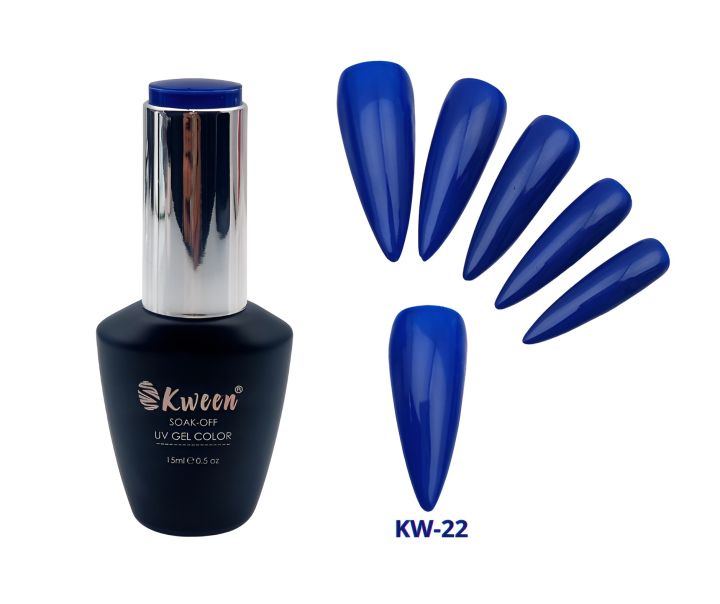 KWEEN Neon Gel Nail Polish,Neon Royal BLue Color Soak Off Gel Polish Nail Art Need UV Lamp To dry