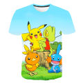 Pokemon Pikachu 3D Pokémon Charmander Eevee Mewtwo Blastoise T Shirt Boy Girl Cartoon Clothing Summer Child Baby Short Sleeve. 