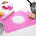 Silicone Baking Mat Extra Large for Pastry, Roti & Dough Rolling with Measurements | Non-Stick Heat-Resistant Baking Sheet | Reusable Rolling Board for Bread, Cookies, Pizza, Chapati | Kitchen Counter Protective Mat. 
