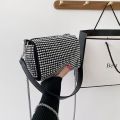 Fashion Small Crossbody Shoulder Bags for Women Shine Rhinestone Leather Messenger Bag Female Phone Purse Handbag. 
