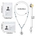 3 Pcs Retractable Badge Reels Lanyard with Name Card ID Holder for Women Fashion Beaded Badge Lanyard Necklace. 
