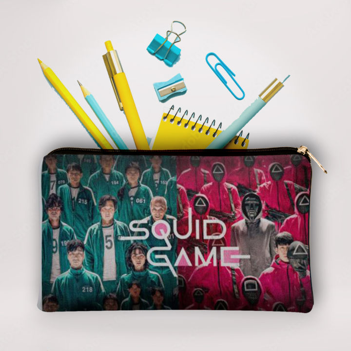 Squid Game Zipper Pouch For Netflix Series Fans Cool Pencil Case
