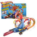 Hot Wheels FTD61 City Volcano Escape Connectable Play Set with Diecast and Mini Toy Car. 