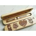 TRENDirella's Executive Wooden Pen With Engraved Your Name Photos. 