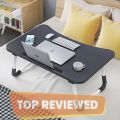 Laptop Table Laptop Stand Folding Laptop Table Stand Study Table Wooden Table Bed Table With Tab and Glass Holder With 1 year Warranty. 
