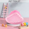 Rabbit Toilet Litter Tray,Small Animal Toilet Corner Potty, Pet Litter Trays Corner for Rabbit, (Pink). 