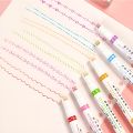 6 psc Multi-colored Drawing Curve Pen Funny Pattern Outline Marker Pen Hand Copy Account Curve Pen Quick Dry Mark Notes Painting Highlighter DIY Card Marker Pens Quick Dry Mark Notes Painting Highlighter. 