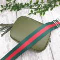Green & Red Striped Bag Strap| Detachable Bag Strap | Handbag Straps | Attachable Shoulder Straps for Handbags | Replacement Bag Straps. 