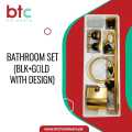 Heavy Duty Aluminum 7 Pcs Bathroom Set in Adhesive Design. 