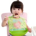Baby Feeding Bib Waterproof Baby Bib With Catcher Plastic Bibs Eating Meal Pocket Detachable. 