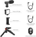 Smartphone Video vlogging Tripod Led Light vlogging Kit with microphone tripod. 
