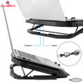 Coolbell CB18 Cooling Pad For 14-17 Inch Laptops Gaming Notebook with 2 large Fans and 2 small Fans USB Powered Adjustable Mounts Stand with LED RGB Lights. 
